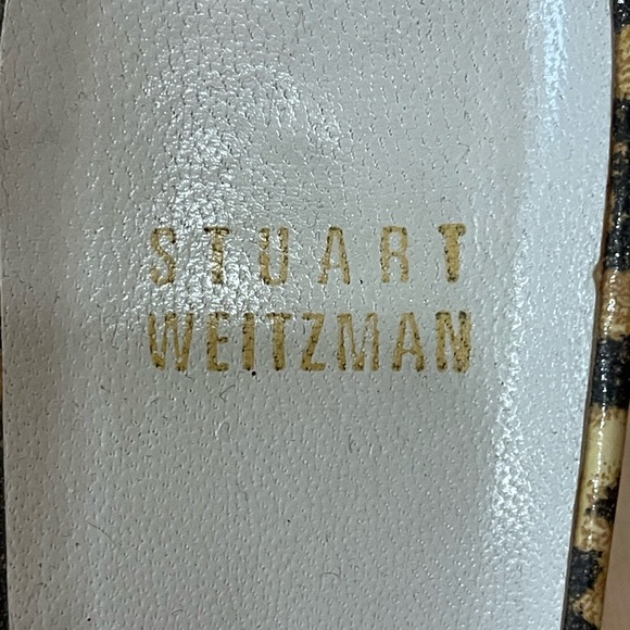 Stuart Weitzman Tan and Black Kitten Heels & Leopard Design  🐆 - Picture 2 of 6